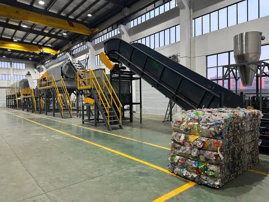 High Output Waste Plastic PET HDPE Bottle Flake Drum Pallet Pipe LDPE LLDPE PP PE Film Jumbo Woven Bag Scrap Recycling Crushing Line Pelletizing Washing Machine
