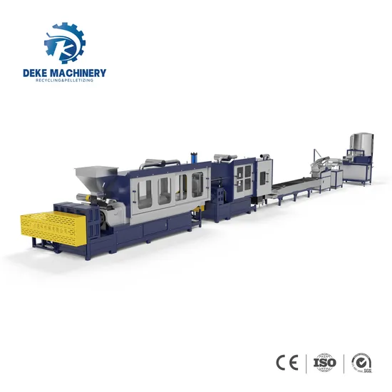 PP ABS PS Flakes Plastic Granulator Machine for Two Stage Water Cooling Strand Recycling Pelletizing Line