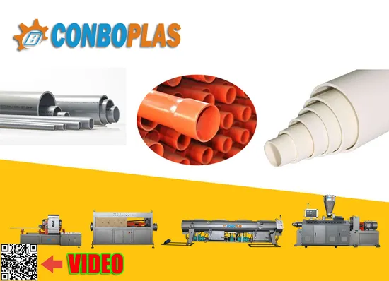Plastic Twin Double Screw Extruder Electrical Conduit Water Supply Drainage Sewer UPVC CPVC PVC Plumbing Hose Tube Pipe Production Extrusion Making Machine 