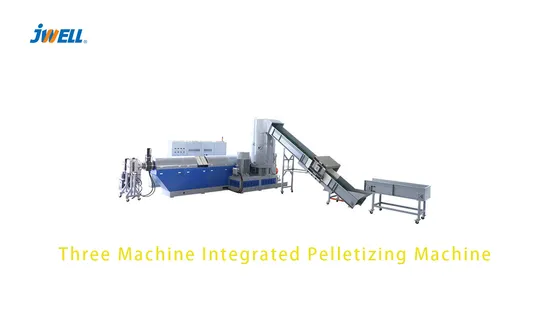 Jwell Waste Plastic Recycling Machine PE PP PVC Film Crusher/ Shredder/Grinding Granulator Compounding Single Screw Extruder Pelletizing Machine/Machinery 