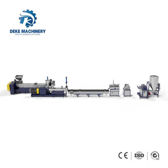 ABS PS ABS/PC Single Twin Screw Plastic Recycling Machine for Two Stage Water Cooling Strand Cutting Granulator Pelletizing Line 