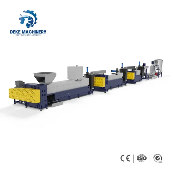 Three Stage Plastic Pelletizing Machine for Water Washing PE Film Water Ring Die Face Cutting Recycling Granulator Line 
