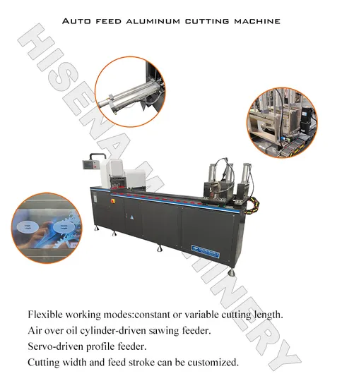 CNC 90/Any Degree Auto Feed Automatic Aluminum Profile Cutting Saw Machine Aluminium Extrusion Section Cutting Saw Machine Aluminium Frame Cutting Machine 