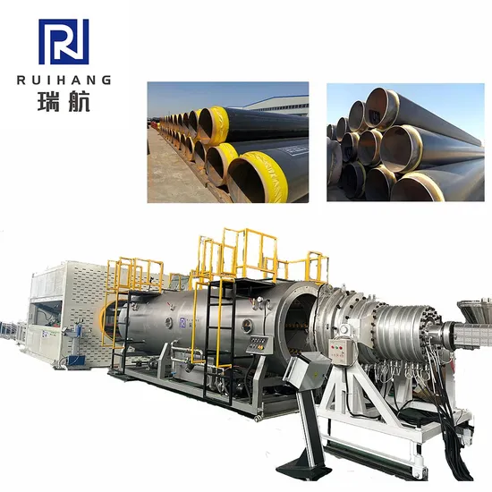 Ruihang Production Line HDPE Jacket Pipe Insulation Pipe Casing Tube Corrosion PU Foam Preinsulated Extruder Pipe Plastic Extrusion Production Machine 