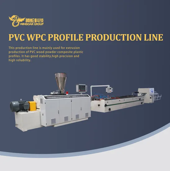 Winsoar Machine Wood Plastic Composite PP PE PC ABS UPVC PVC PE WPC Floor Window Door Plate/Panel/Frame/Profile Extrusion Machine 