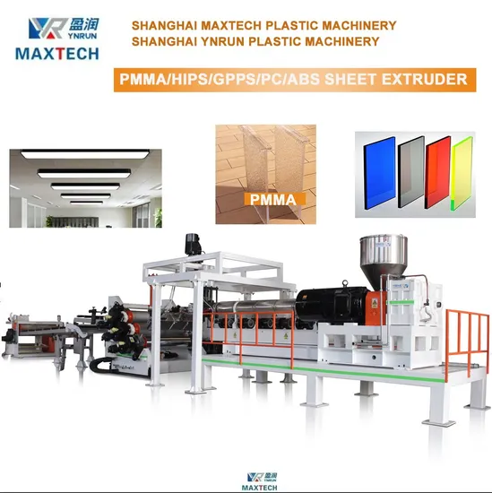 GPPS PMMA Sheet Extruder/Plastic Sheet Extrusion Machine 